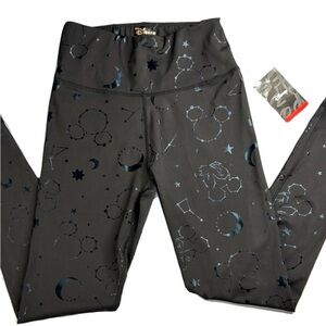 Disney MICKEY MOUSE Constellation Star Black Leggings